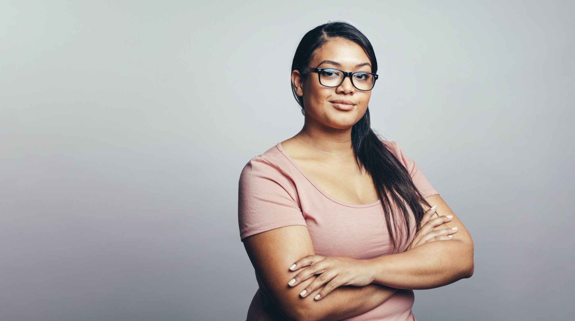 Image of woman looking at camera