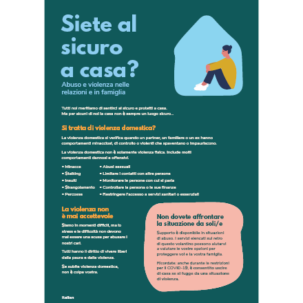 Are you safe at home? Italian flyer – Italiano