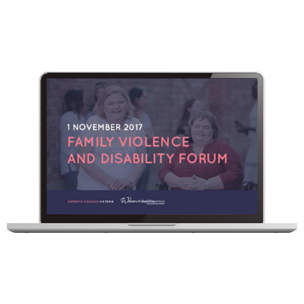 Family Violence and Disability Forum